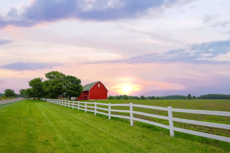 Fence Installation at Sunset